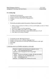English Worksheet: Building a text based lesson- instructions and exercises