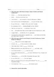 English worksheet: Revision