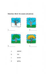 English worksheet: The Four Seasons