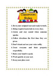 Classroom rules