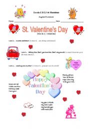 English Worksheet: Valentines