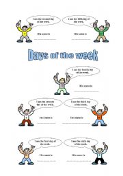 English worksheet: Days of the week