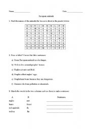 English Worksheet: worksheet 1