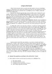 English worksheet: reading