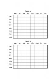 English worksheet: Pronunciation battleships!  Fun game to REALLY improve pronunciation.