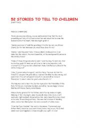 English Worksheet: 52 STORIES TO TELL TO CHILDREN   (PART TWO)  