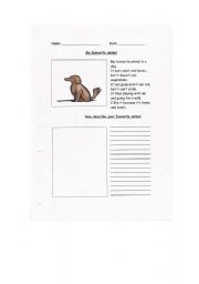 English worksheet: MY FAVOURITE ANIMAL