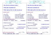 English worksheet: work sheet