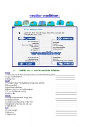 English Worksheet: Weather -advanced