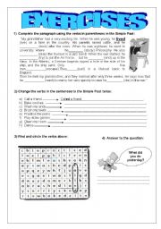 English Worksheet: Simple Past exercises