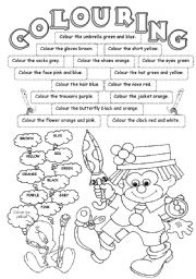 English Worksheet: Colouring