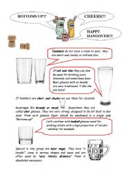 English Worksheet: DRINKING GLASSES - VARIOUS