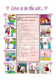 English Worksheet: Love is in the air...