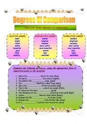 English Worksheet: Adjectives - Degrees Of Comparison