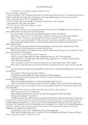 English worksheet: reading