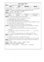 English Worksheet: Business EthicsTest 