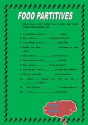 English Worksheet: food partitives