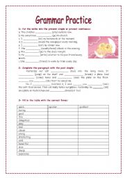 English Worksheet: Grammar Practice