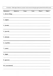 English Worksheet: Martin Luther King Super Sentences