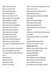 English Worksheet: Simple conversation questions.