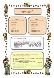 English Worksheet: IMPERATIVES