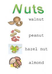 English worksheet: Nuts