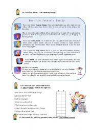 English Worksheet: Family: the Jetsons