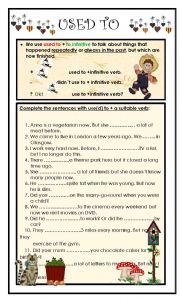 English Worksheet: USED TO