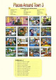 English Worksheet: Places Around Town 3