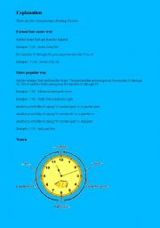 English worksheet: WHAT IS THE TIME
