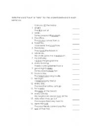 English Worksheet: noun or verb