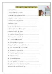 English Worksheet: PRESENT PERFECT VS SIMPLE PAST