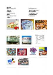 English Worksheet: Name the shops