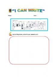 English Worksheet: Writing via Pictures