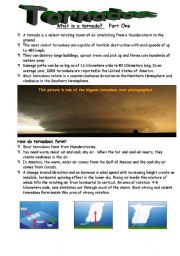 English Worksheet: What is a tornado  (Part 1)