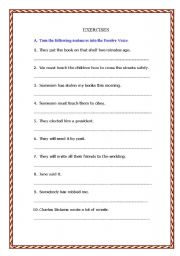 English worksheet: active - passive voice