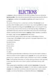 English Worksheet: Elections