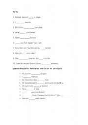 English worksheet: grammar