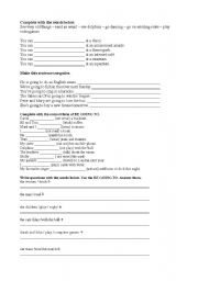 English Worksheet: BE GOING TO