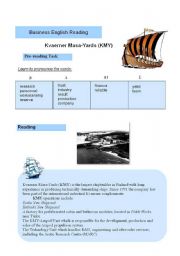 English Worksheet: KMY Business Reading