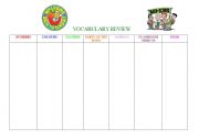 English worksheet: Vocabulary review