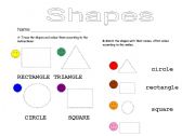 English worksheet: shapes