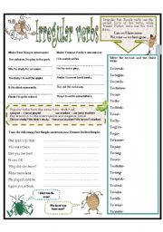 English Worksheet: IRREGULAR VERBS