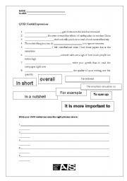 English Worksheet: Phrases QUIZ 3