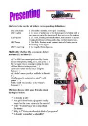 English Worksheet: Miss Congeniality