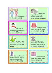 English Worksheet: REVIEW GAME II