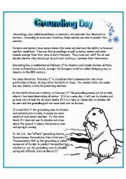 English Worksheet: Groundhog Day