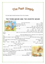 English Worksheet: town mouse and country mouse