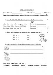 English Worksheet: Test  -ing forms, adjectives, odd one out, comprehension, feelings, 