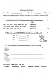 English worksheet: Test  -ing forms, adjectives, odd one out, comprehension, feelings, 